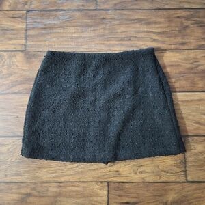 NWT Abercrombie & Fitch Black Tweed Mini Skirt Size M